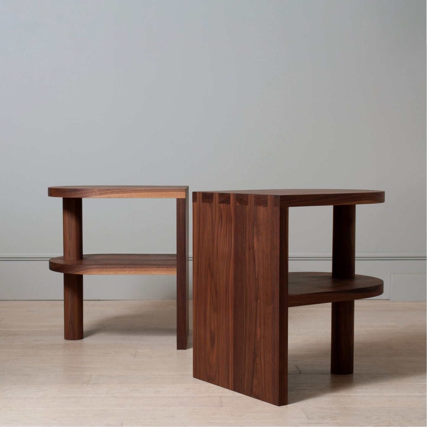 Walnut Nightstands - Set of 2 Bedside Tables