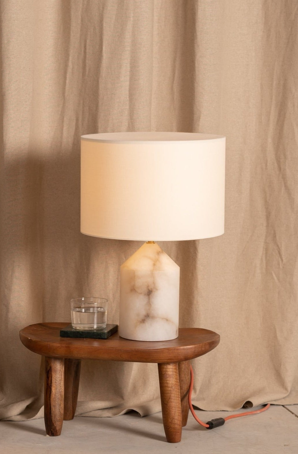 Josef Table Lamp in White Alabaster by Simone & Marcel Table Lamps