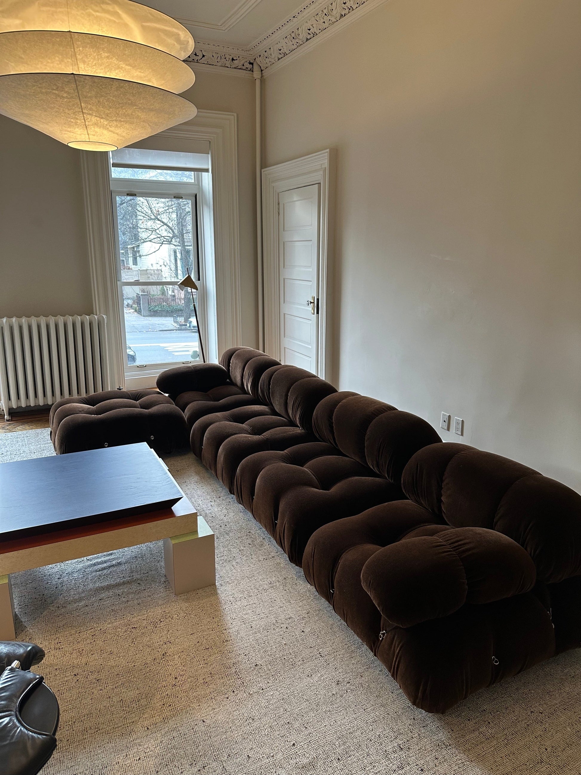 Mario Bellini 'Camaleonda' Sofa in Brown Mohair Sofas