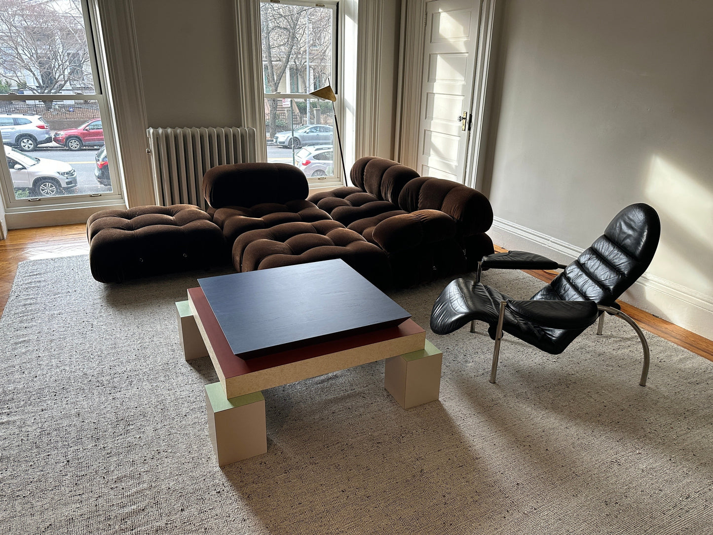 Mario Bellini 'Camaleonda' Sofa in Brown Mohair Sofas