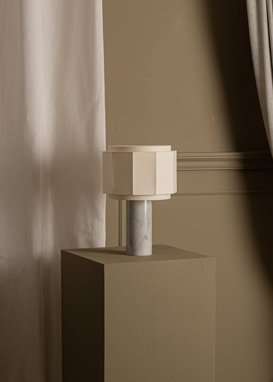 Pipito Okla Table Lamp in White Marble by Simone & Marcel Table Lamps