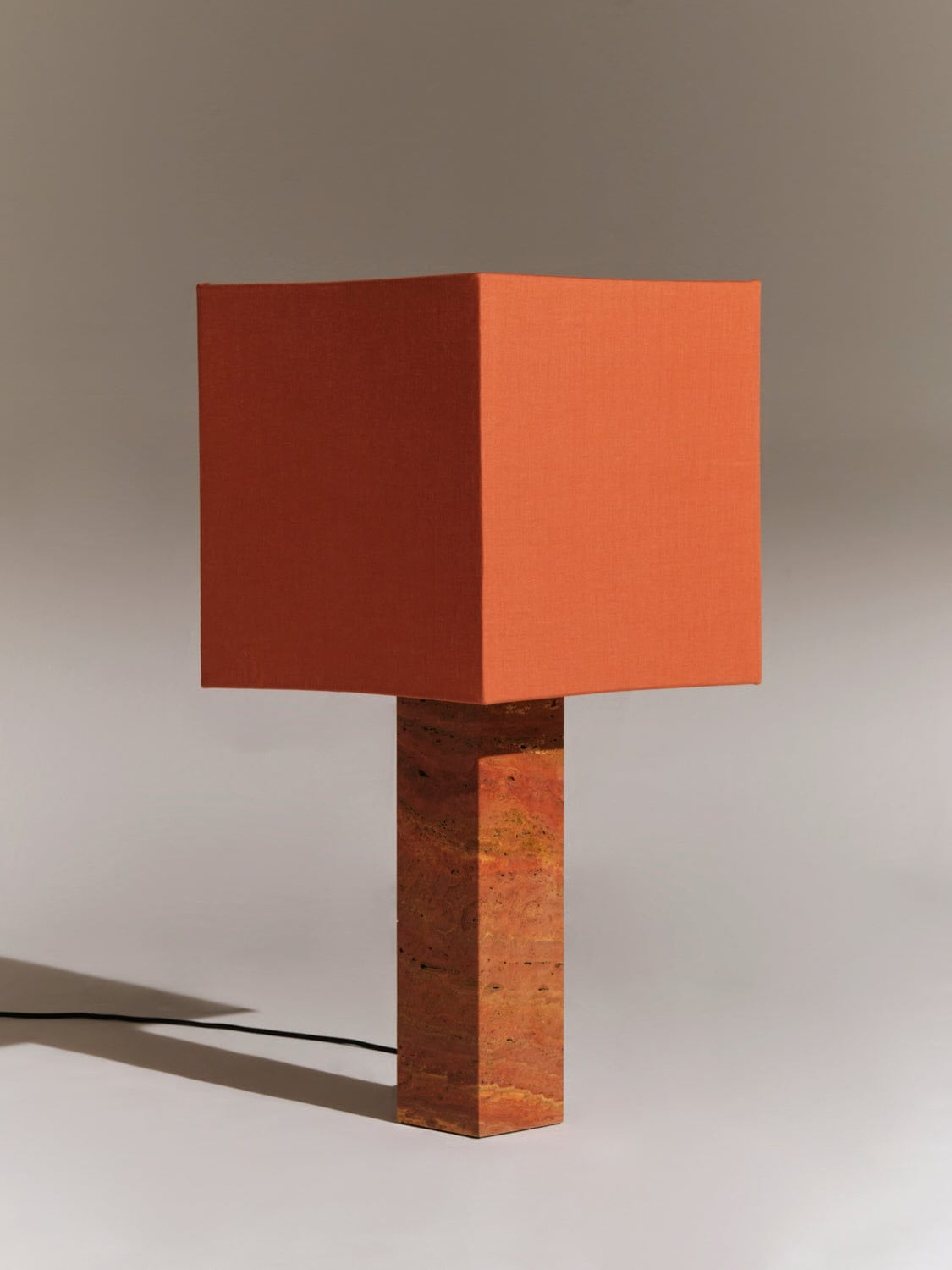 Roma Square Table Lamp in Burnt Orange by Nassi Table Lamps