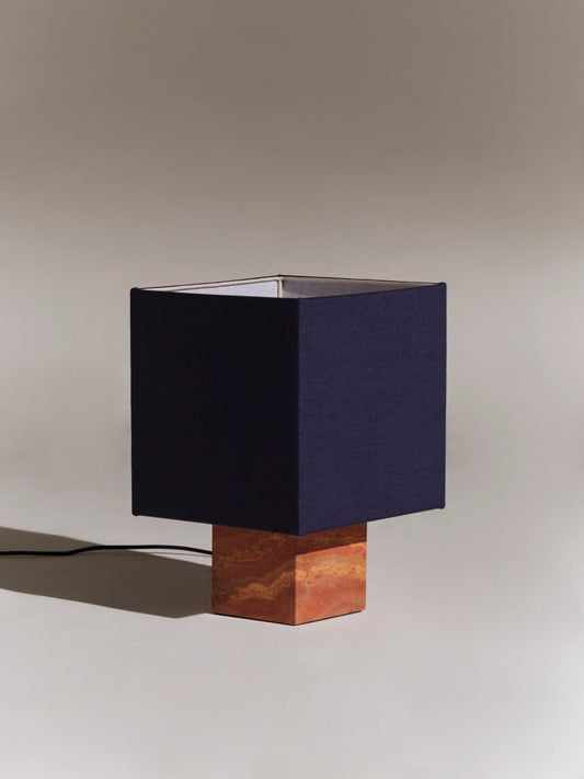 Roma Square Table Lamp in Navy by Nassi Table Lamps