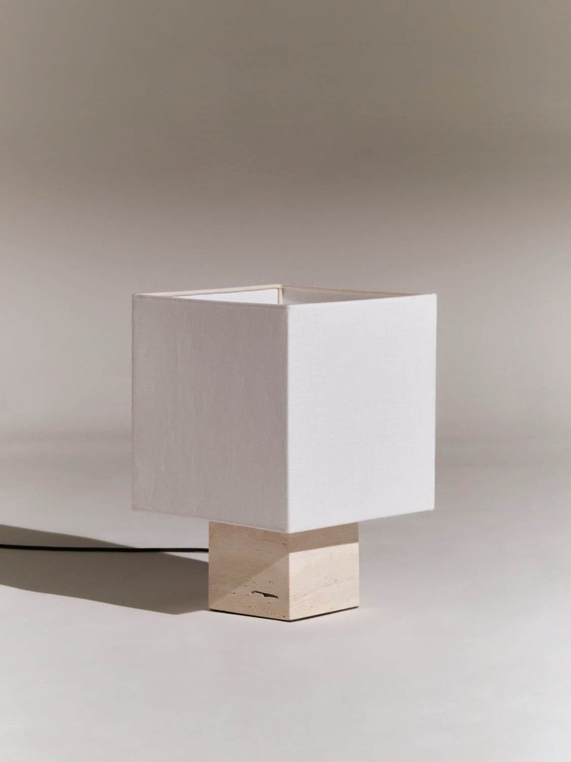 Roma Square Table Lamp in White by Nassi Table Lamps