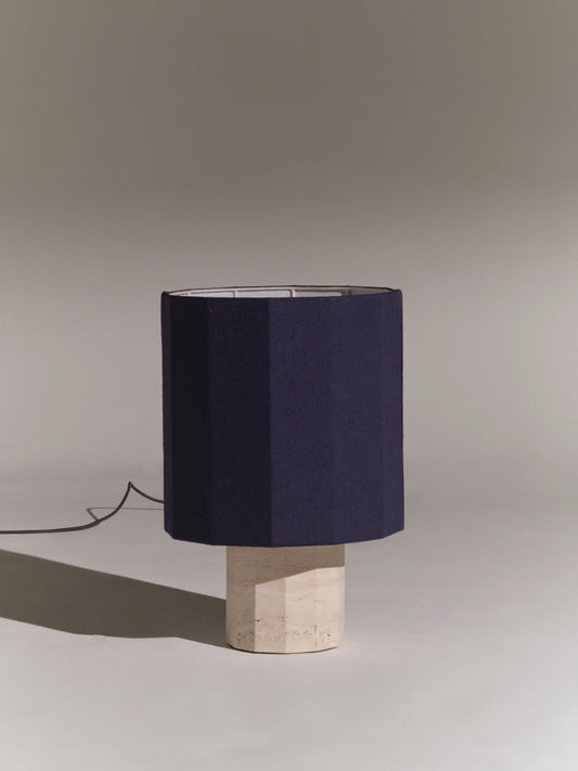 Roma Dodecagon Table Lamp in Navy by Nassi Table Lamps