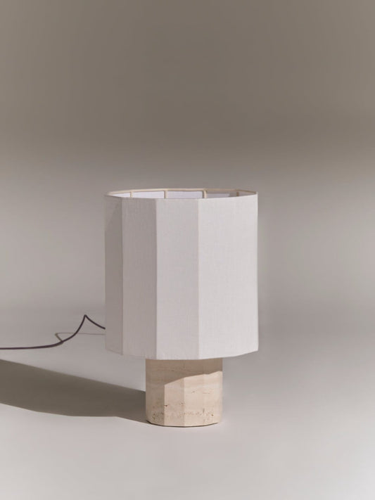 Roma Dodecagon Table Lamp in White by Nassi Table Lamps