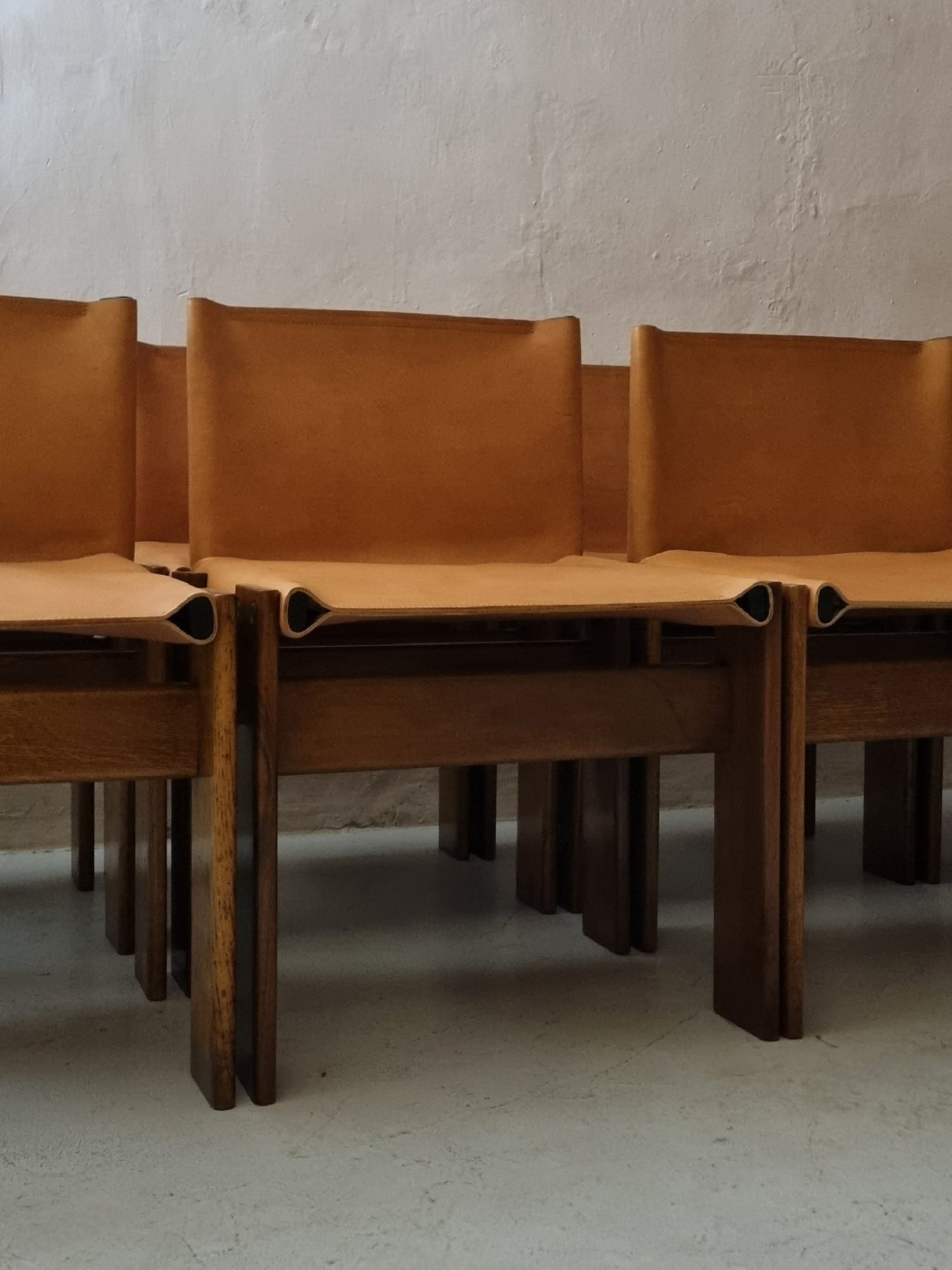 10 Monk Chairs Designed by Afra and Tobia Scarpa for Molteni, 1974 Dining Chairs