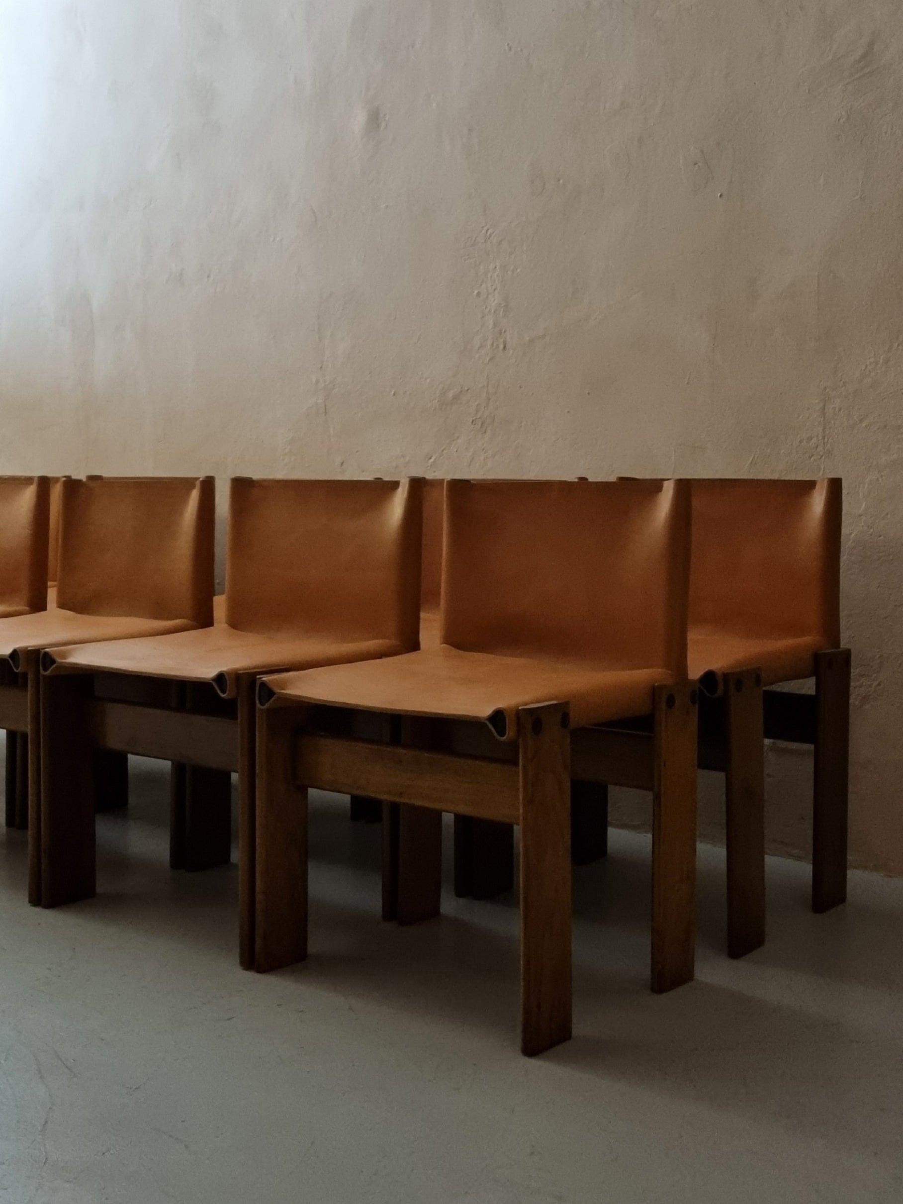 10 Monk Chairs Designed by Afra and Tobia Scarpa for Molteni, 1974 Dining Chairs