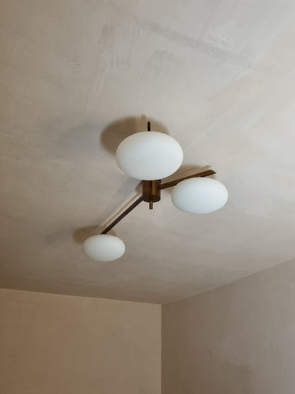 3 Lune Rare Ceiling Lamp Designed by Angelo Lelii for Arredoluce, 1961 Flush Mounts