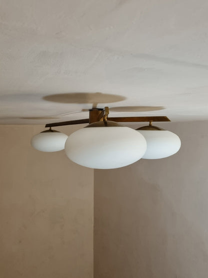 3 Lune Rare Ceiling Lamp Designed by Angelo Lelii for Arredoluce, 1961 Flush Mounts