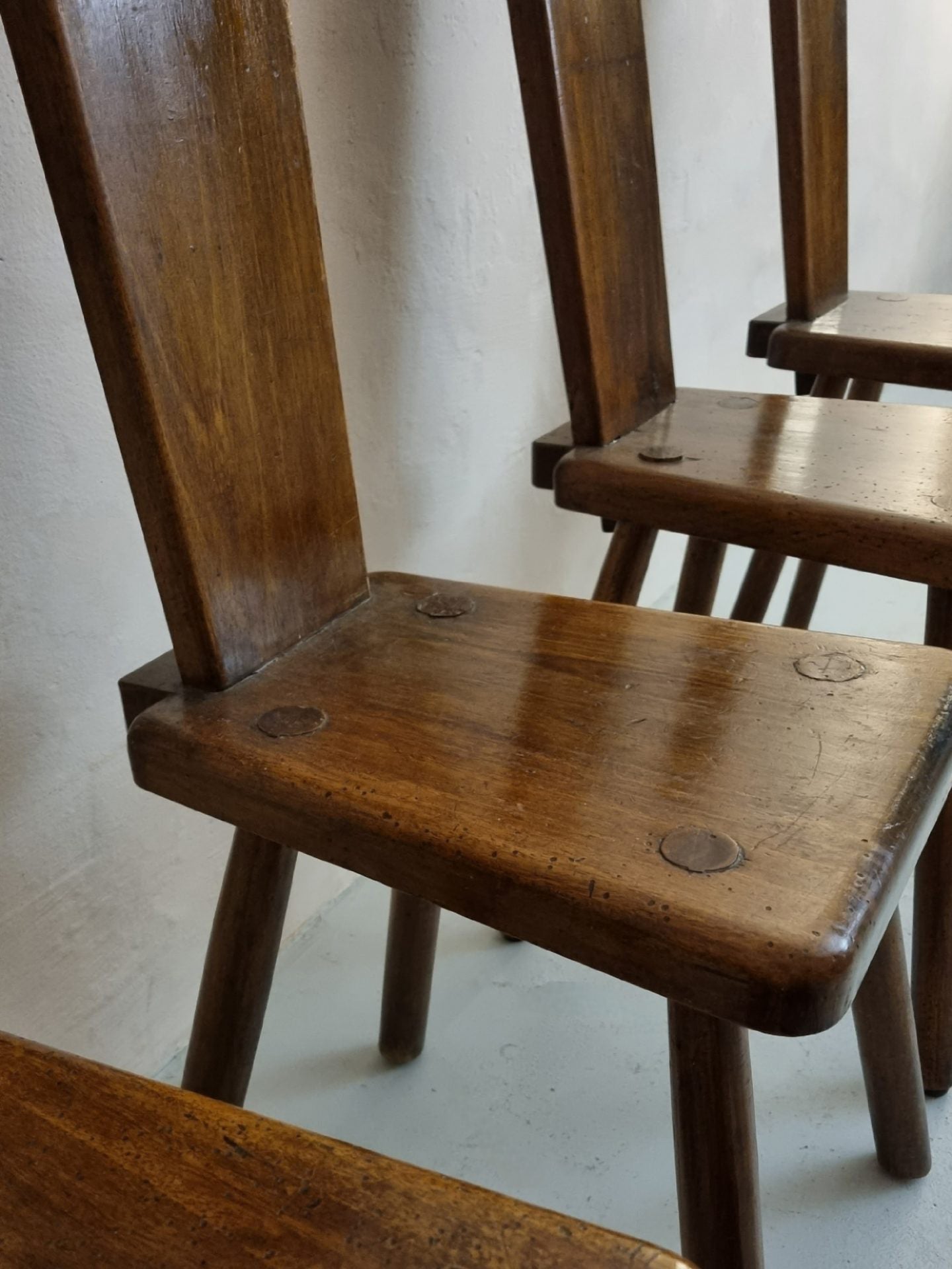 4 Chairs of Italian Craft Production, 1960s Dining Chairs
