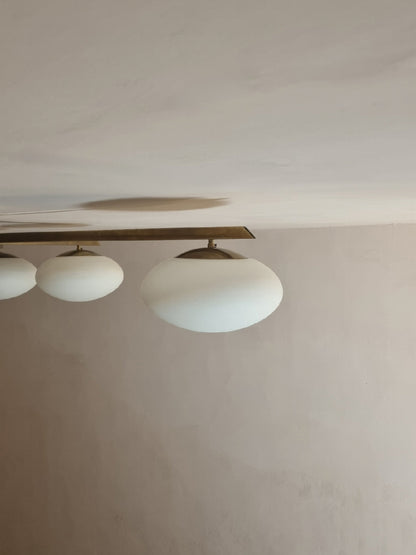 6 Lune Rare Ceiling Lamp Designed by Angelo Lelii for Arredoluce, 1961 Flush Mounts