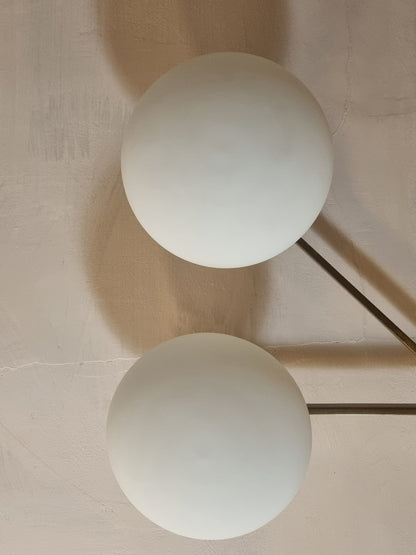 6 Lune Rare Ceiling Lamp Designed by Angelo Lelii for Arredoluce, 1961 Flush Mounts