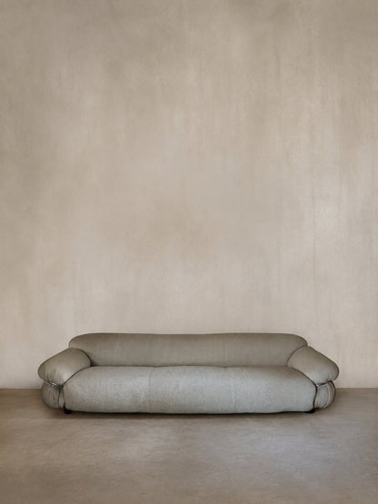 Gianfranco Frattini "Sesann" seating, the sofa seen from the front in original wool