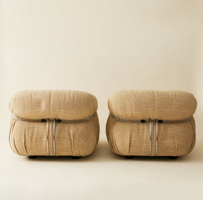 Afra and Tobia Scarpa "Soriana" Lounge Chairs by Cassina, A Pair, 1970's Chairs