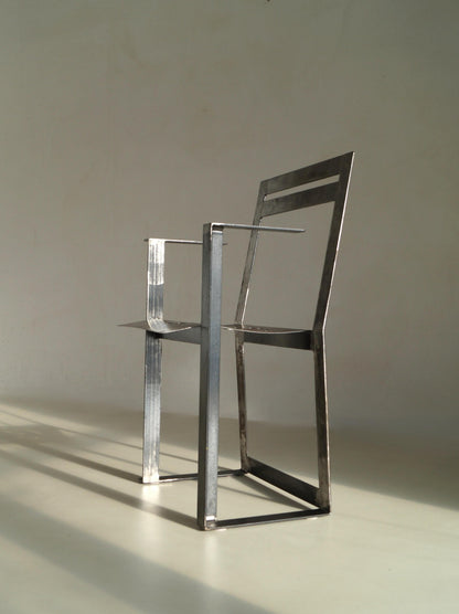 Albert in 't Veld Dutch Modernist Steel Armchair Chairs