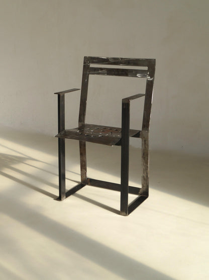 Albert in 't Veld Dutch Modernist Steel Armchair Chairs