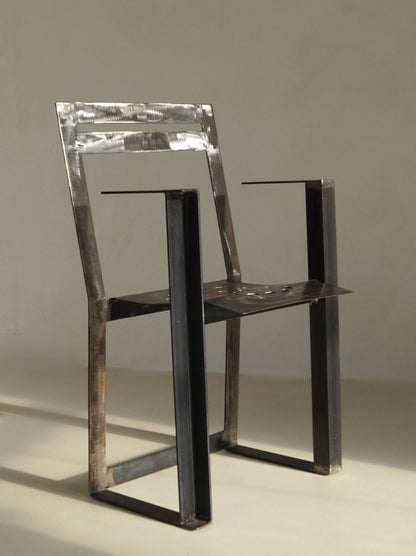 Albert in 't Veld Dutch Modernist Steel Armchair Chairs