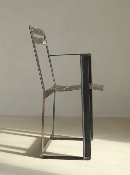 Albert in 't Veld Dutch Modernist Steel Armchair Chairs