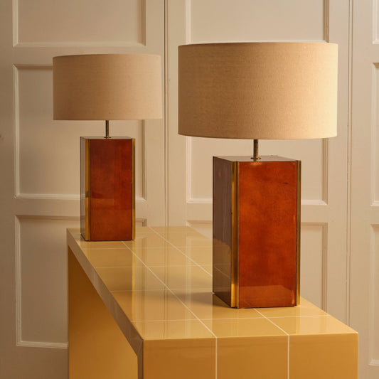 Pair of Aldo Tura Lamps - 1970s Table Lamps