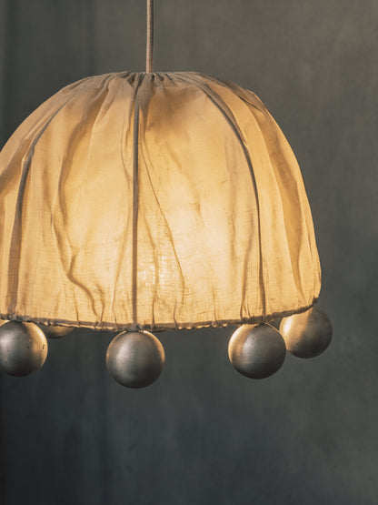 Alter Pendant in Aluminium and Flax Pendant Lights