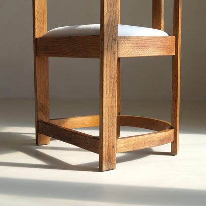 Antique Scottish Oak Barrel-Back Armchair, c.1920 Chairs