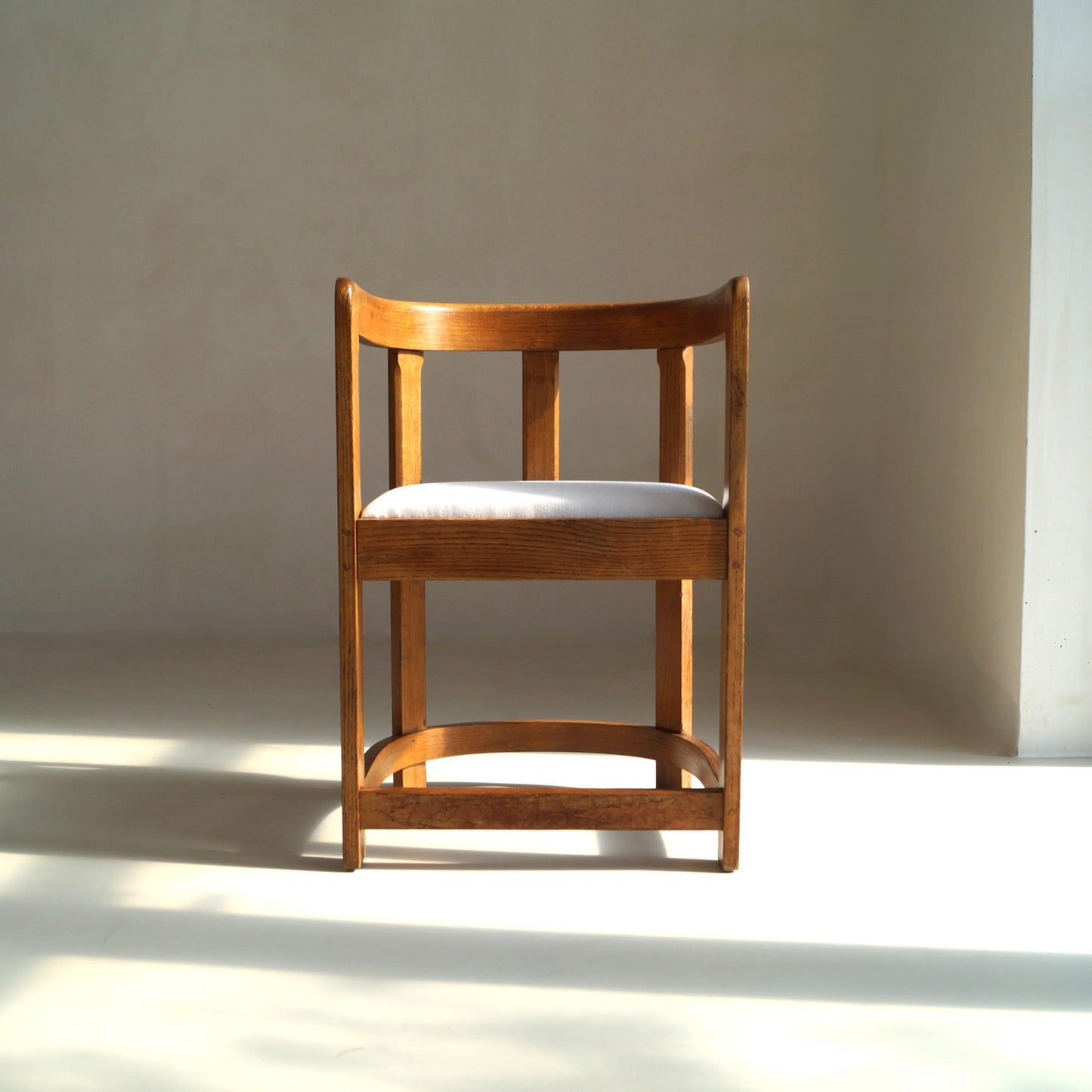 Antique Scottish Oak Barrel-Back Armchair, c.1920 Chairs