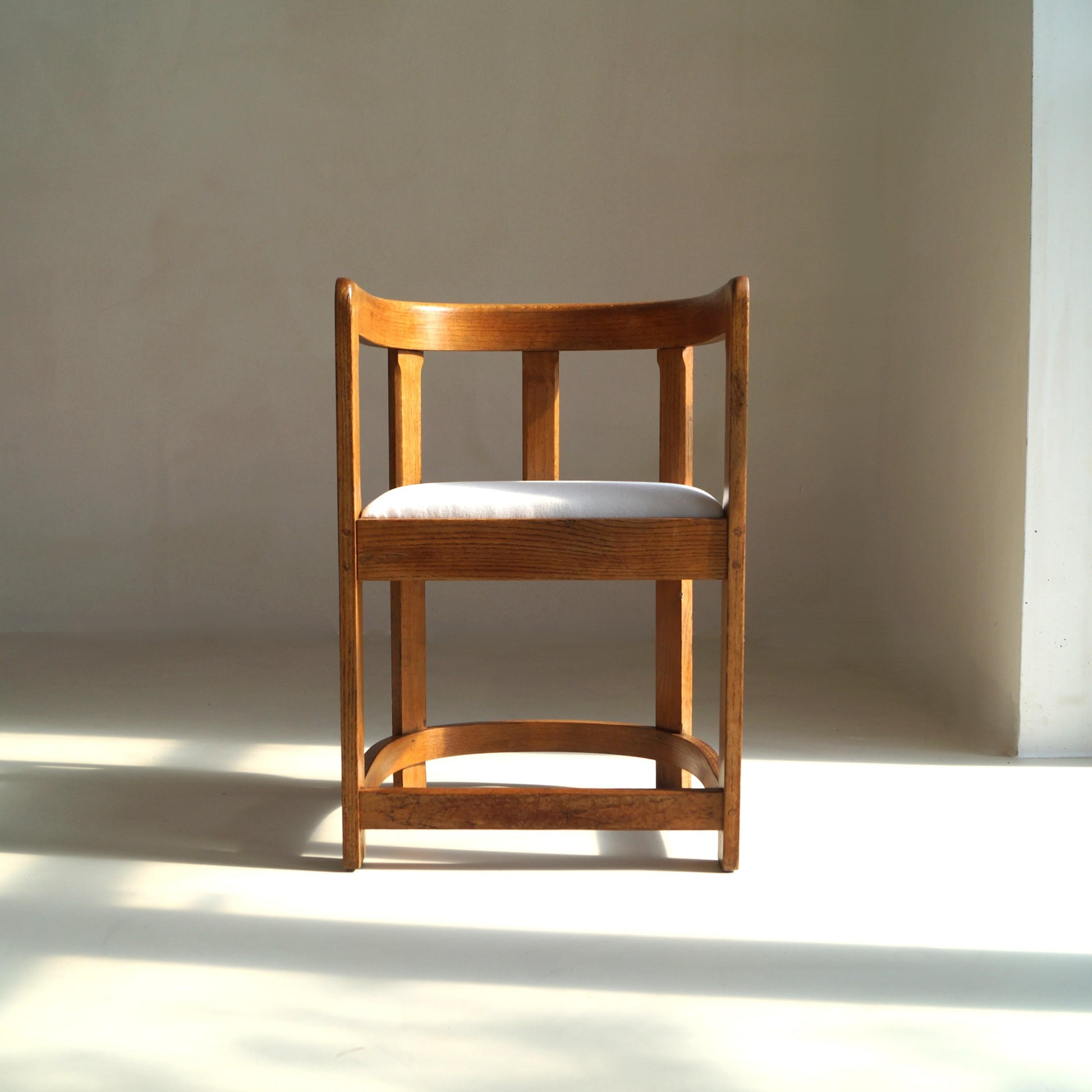 Antique Scottish Oak Barrel-Back Armchair, c.1920 Chairs