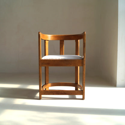 Antique Scottish Oak Barrel-Back Armchair, c.1920 Chairs
