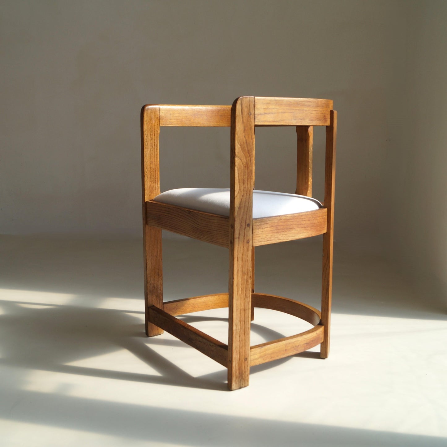 Antique Scottish Oak Barrel-Back Armchair, c.1920 Chairs