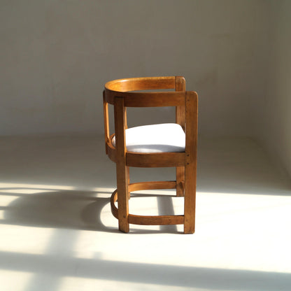 Antique Scottish Oak Barrel-Back Armchair, c.1920 Chairs