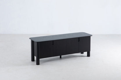 Arc Media Cabinet in Black Media Furniture