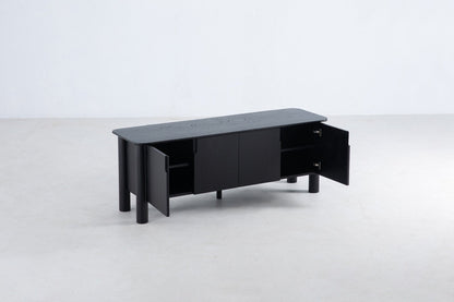 Arc Media Cabinet in Black Media Furniture