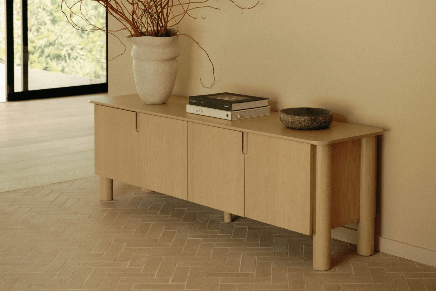 Arc Media Cabinet in Nude Media Furniture