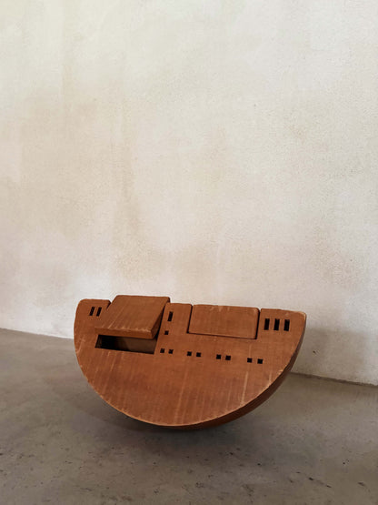 Giuseppe Rivadossi "Arca" sculptural box, seen with the lid drawn open