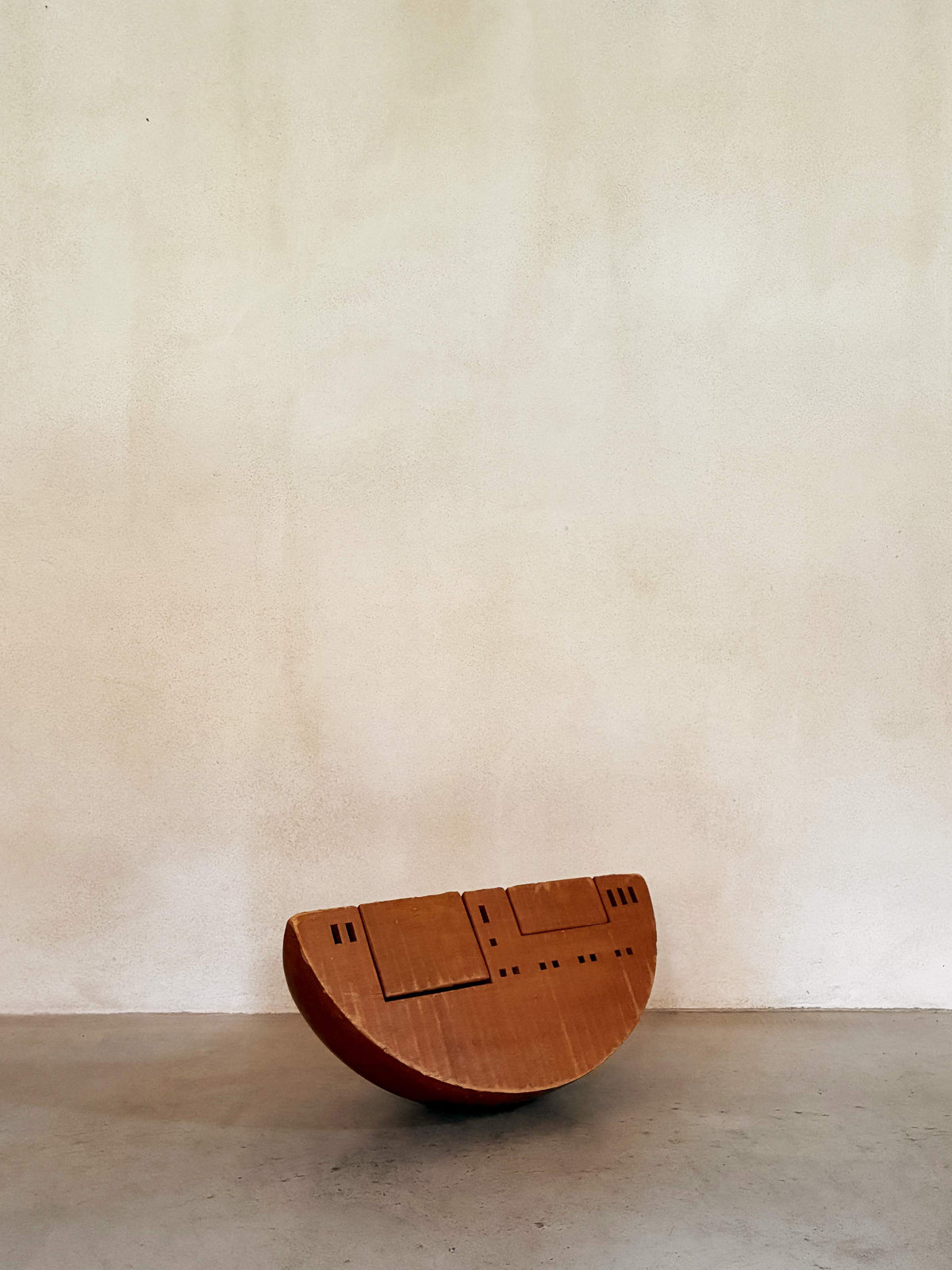 Giuseppe Rivadossi "Arca" sculptural box, tilted on its curved base