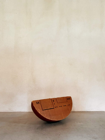 Giuseppe Rivadossi "Arca" sculptural box, tilted on its curved base