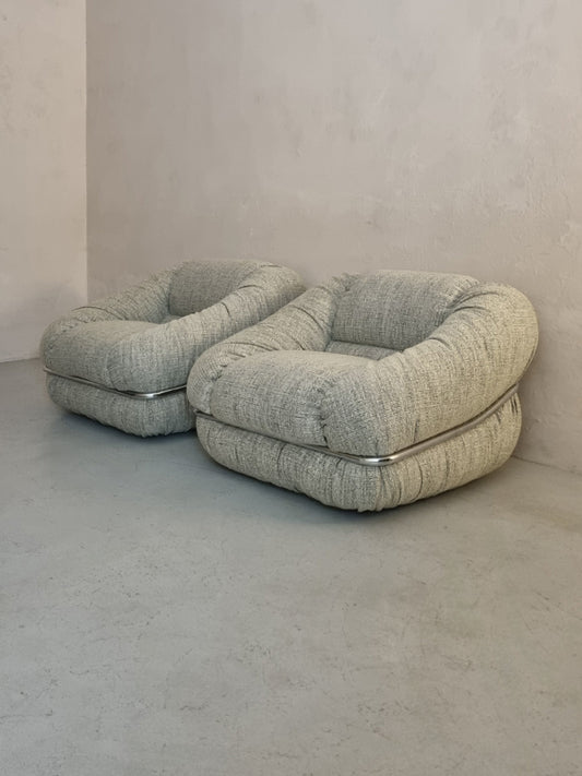 Armchairs of Italian Production, 1970s Chairs