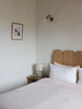 Arouca Table Light in White on Textured Brown Clay Table Lamps
