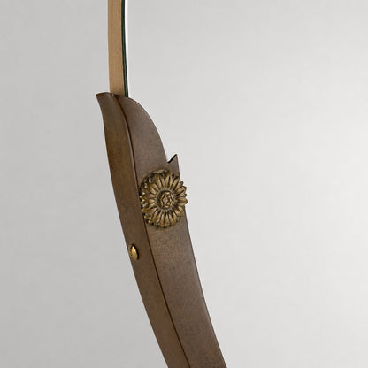 Attributed Gio Ponti Vanity Mirror with Brass Frame and Ball Feet, Italy, 1950s Mirrors