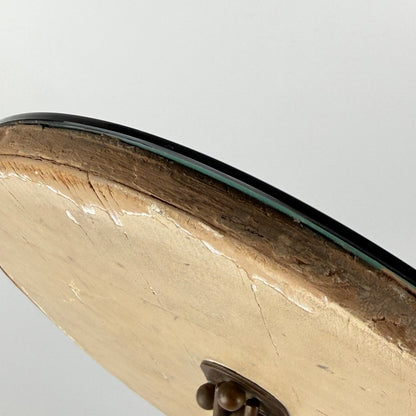 Attributed Gio Ponti Vanity Mirror with Brass Frame and Ball Feet, Italy, 1950s Mirrors