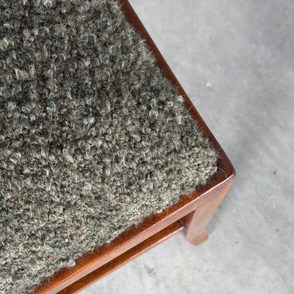 Austrian Secessionist Stool Reupholstered by FORME with Dedar Melange Boucle Stools