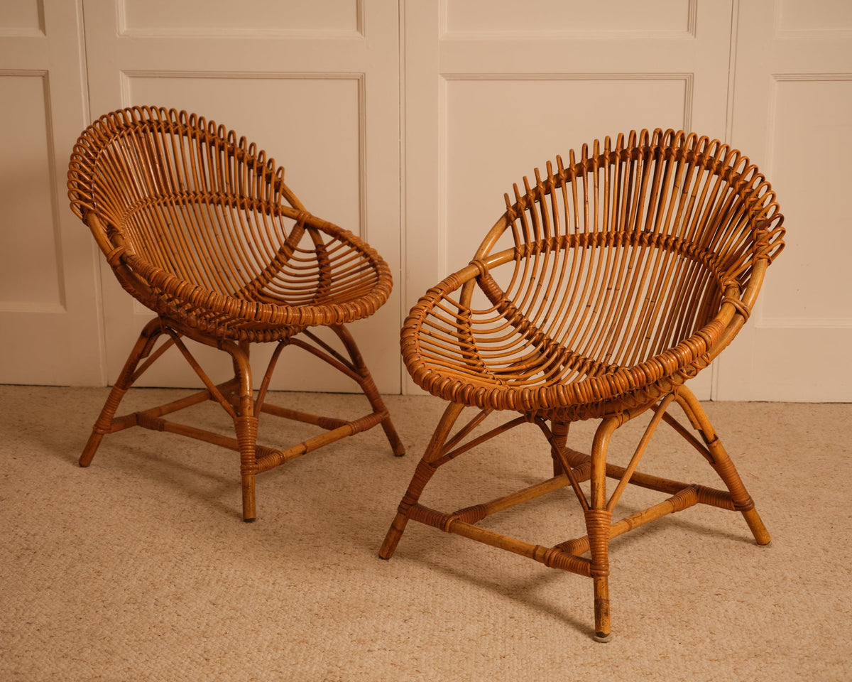 Bamboo Armchairs - Italy 1960s Chairs