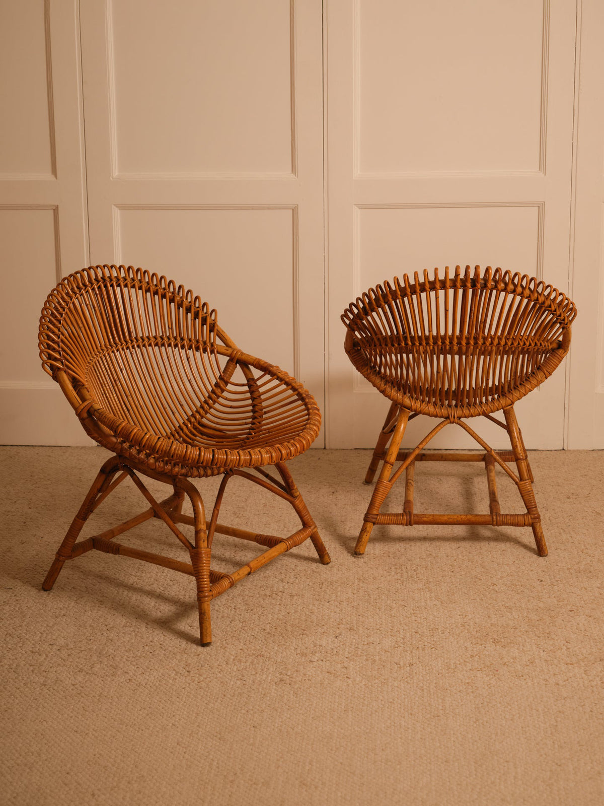 Bamboo Armchairs - Italy 1960s Chairs