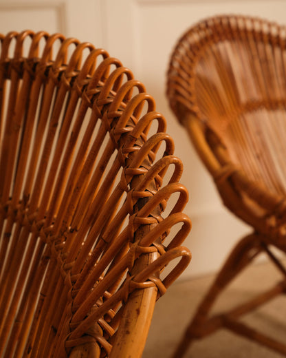 Bamboo Armchairs - Italy 1960s Chairs Details