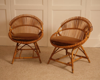 Bamboo Armchairs - Italy 1960s Chairs