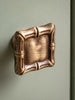 Bamboo Square Knob, Aged Brass Hardware