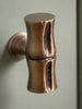 Bamboo T-Bar Knob, Aged Brass Hardware