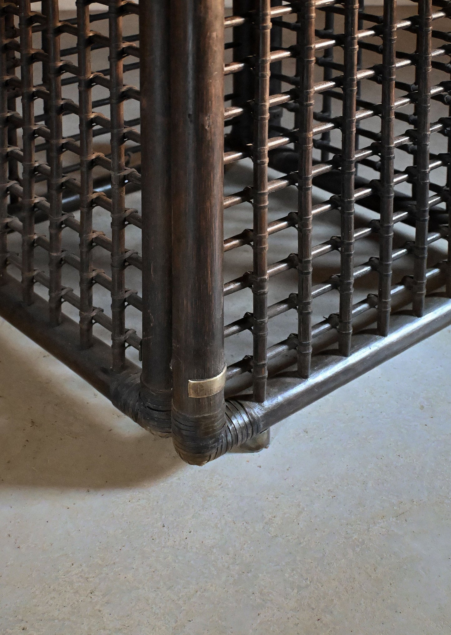 Basilian Round Table with Top in Dark Tinted Sucupira Wood by Tobia Scarpa, 1970 End Tables