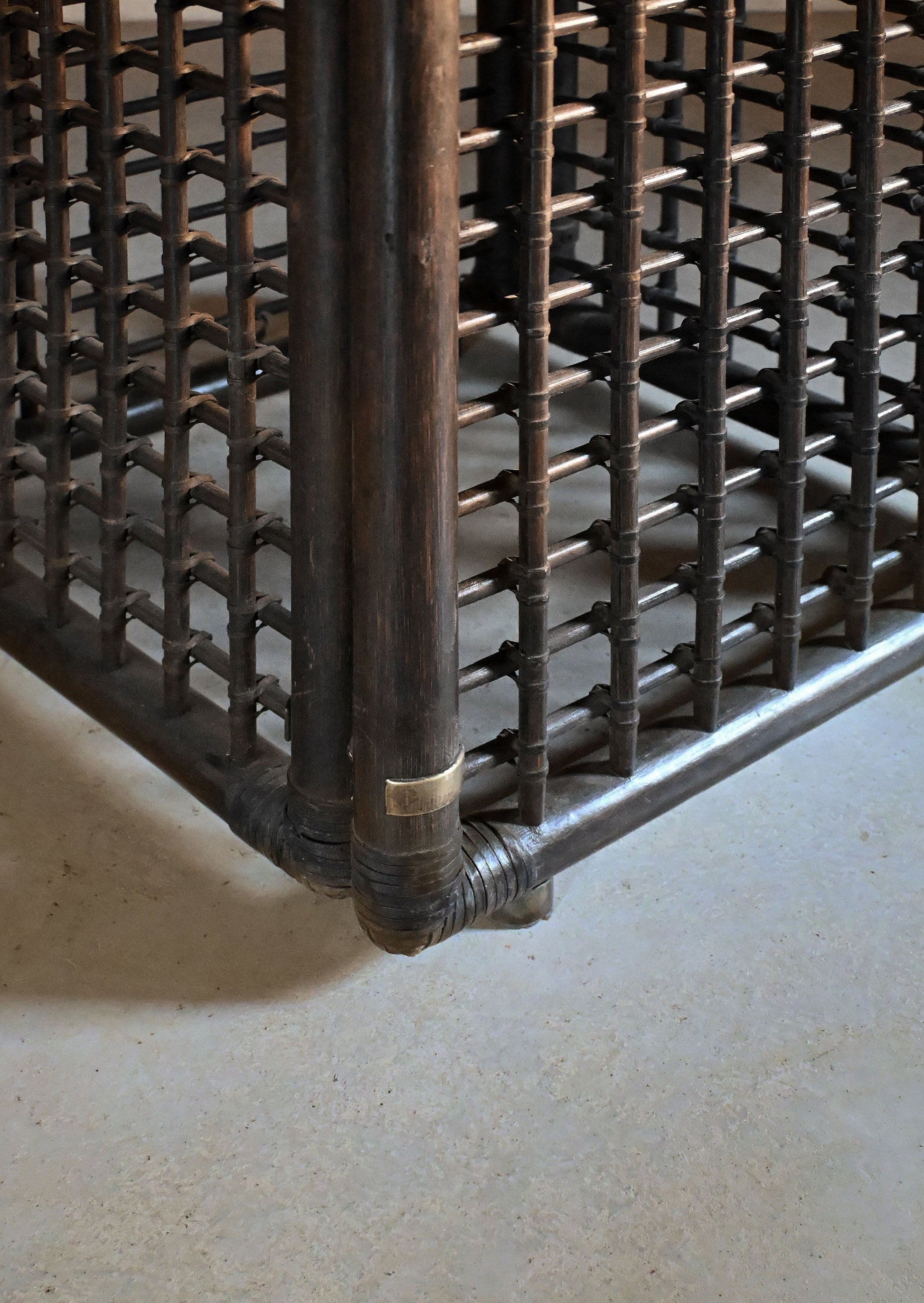 Basilian Round Table with Top in Dark Tinted Sucupira Wood by Tobia Scarpa, 1970 End Tables